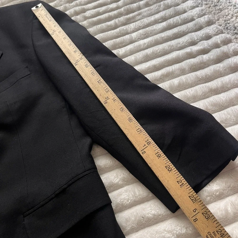 Lanificio Manzoni Suit Jacket Wool Men's 44  Blk Blazer sport coat Three-Button